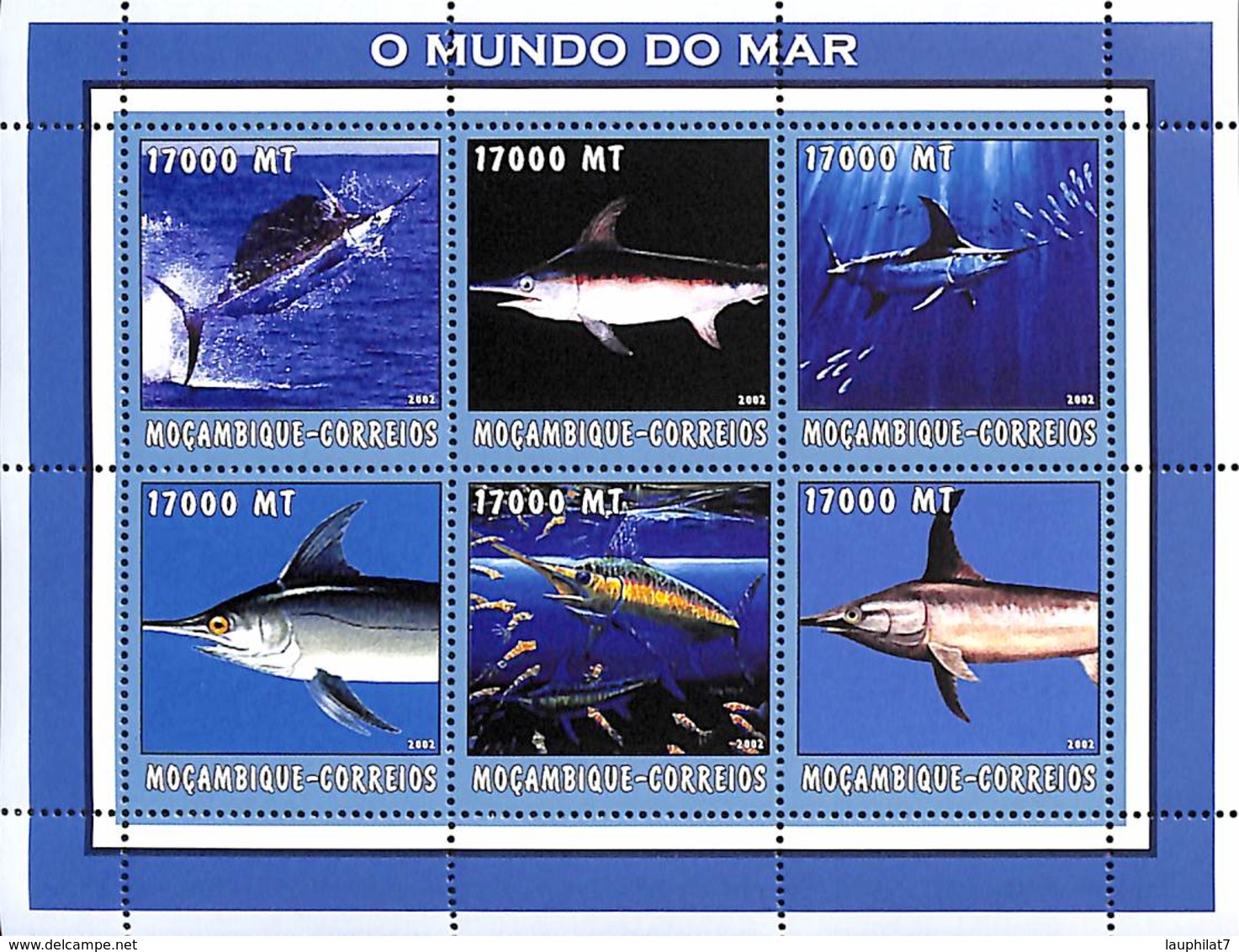 [37861]TB//**/Mnh-Mozambique 2002 - Espadon, Mer - Le Monde De La Mer. - Mozambique