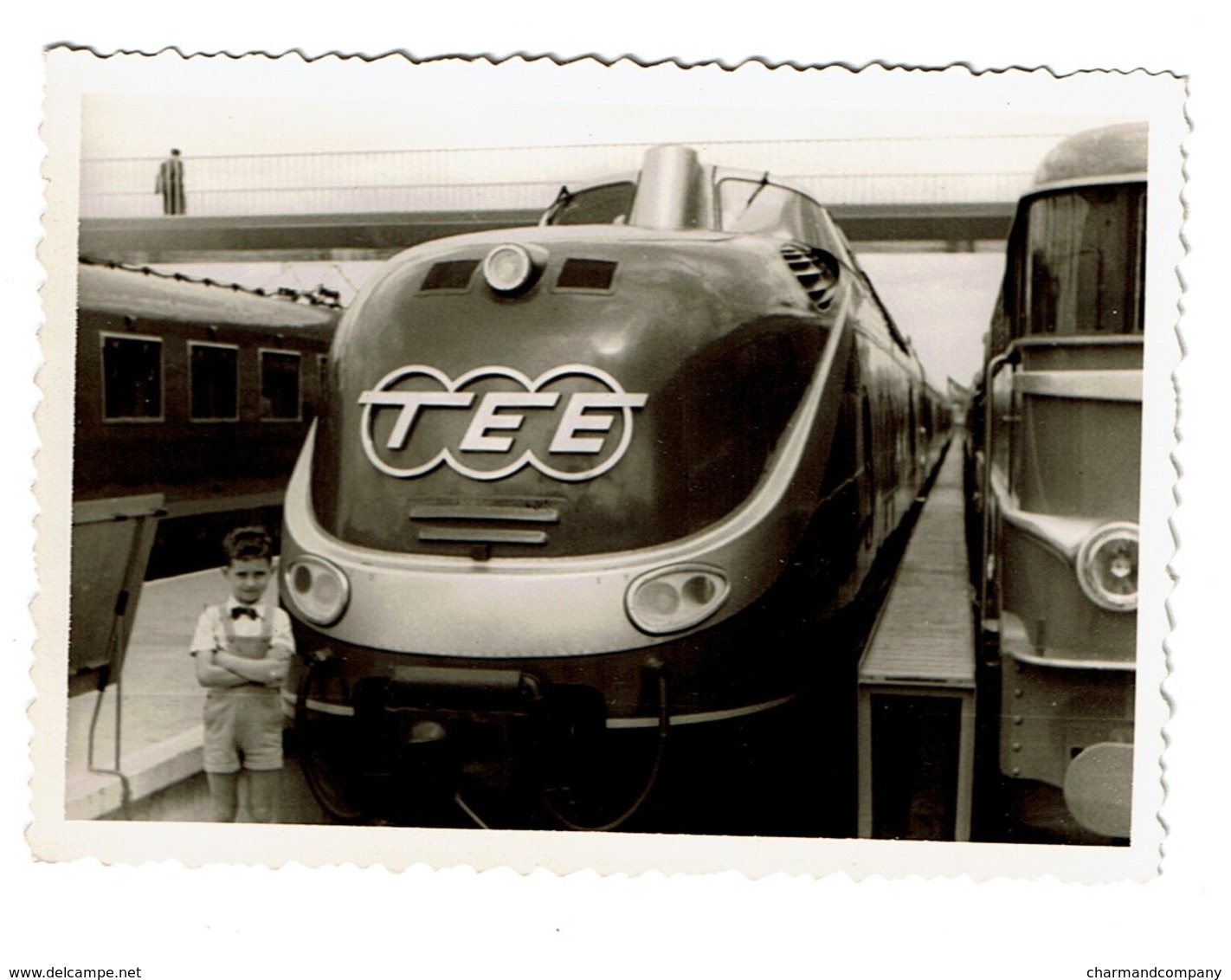 Photo 10 Cm X 7 Cm - 1958 - TEE - Trans Europ Express - Bruxelles - 2 Scans - Trains