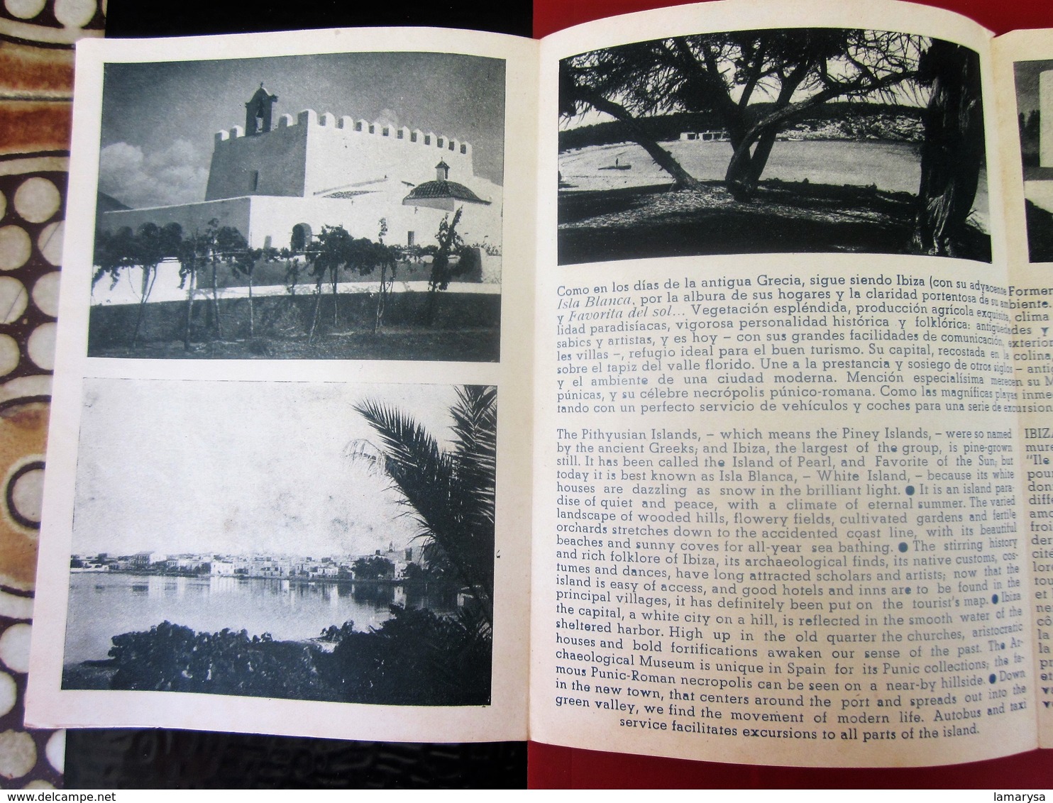 1948 GUIA TURISTICA DE IBIZA ISLA BLANCA ESPAÑA--GUIDE TOURISTIQUE IBIZA L'ÎLE BLANCHE  ESPAGNE - Cuadernillos Turísticos