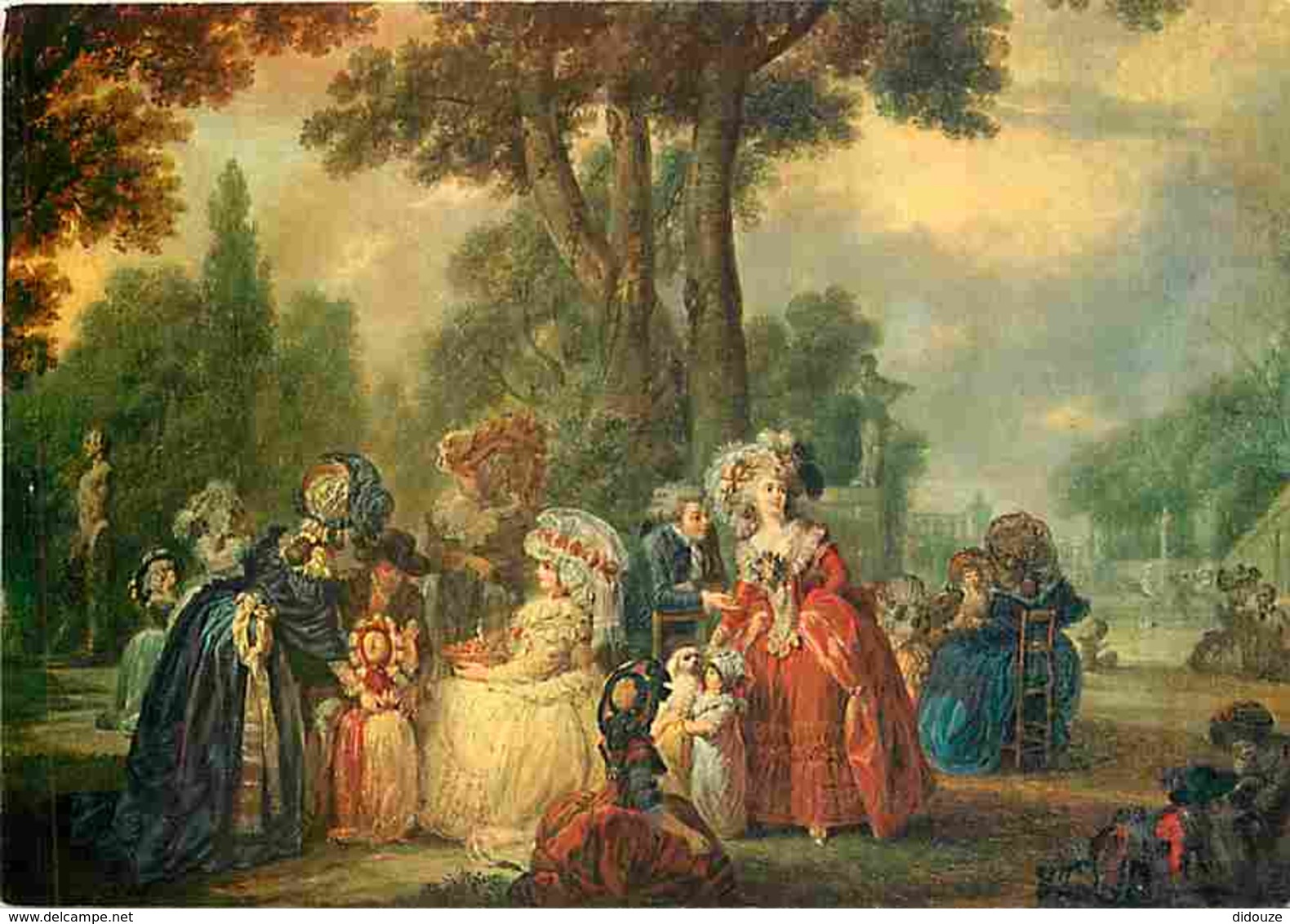 Art - Peinture - Watteau - Réunion Dans Le Parc - Voir Scans Recto-Verso - Malerei & Gemälde
