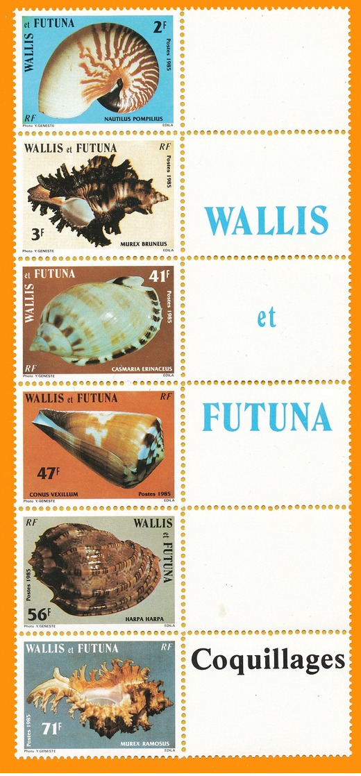 Wallis Et Futuna **LUXE 1985 P 328A A Bande 323 à 328 + 4 Vignettes - Neufs