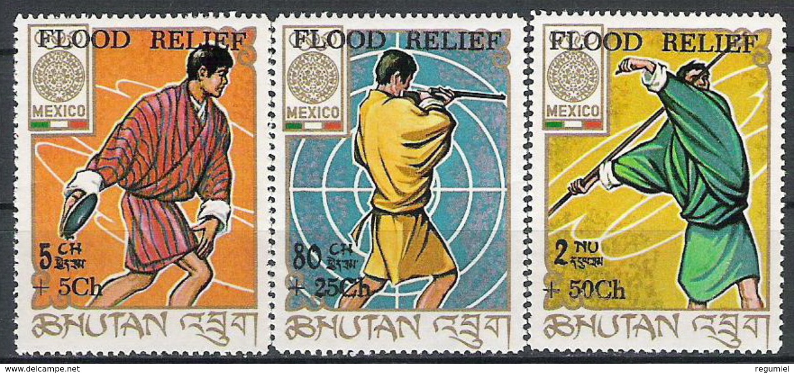 Bhutan 209/211 ** MNH. 1968 - Bhutan