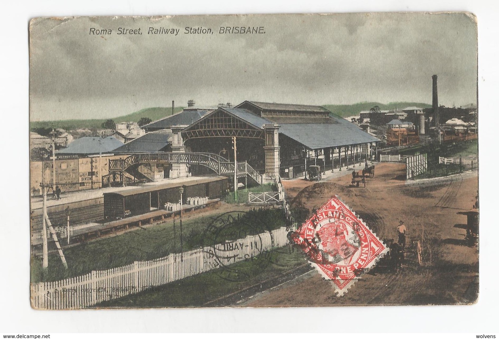 Australie Queensland Brisbane Roma Street Railway Station PK CPA Postcard - Brisbane