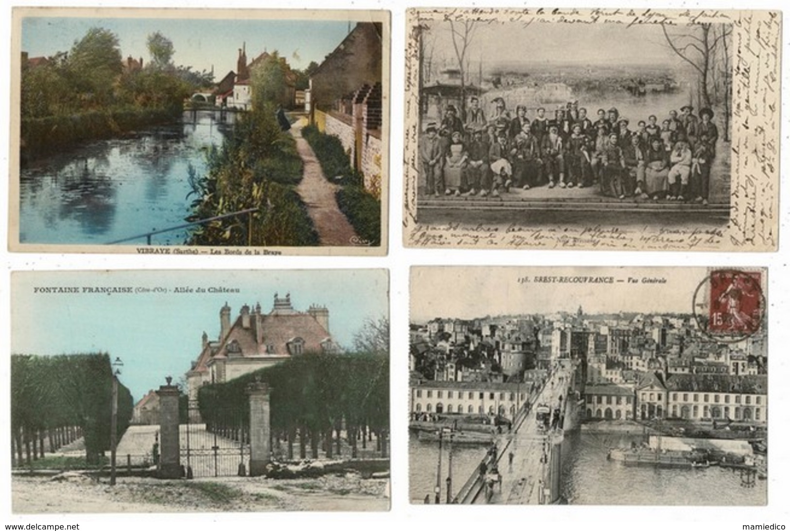 108 CP. Cartes Ordinaires En Bon état, Ayant En Majorité Voyagé. Prix De Départ 5 Euros.Toutes Sont Scannées. Lot N° 38 - 100 - 499 Postcards