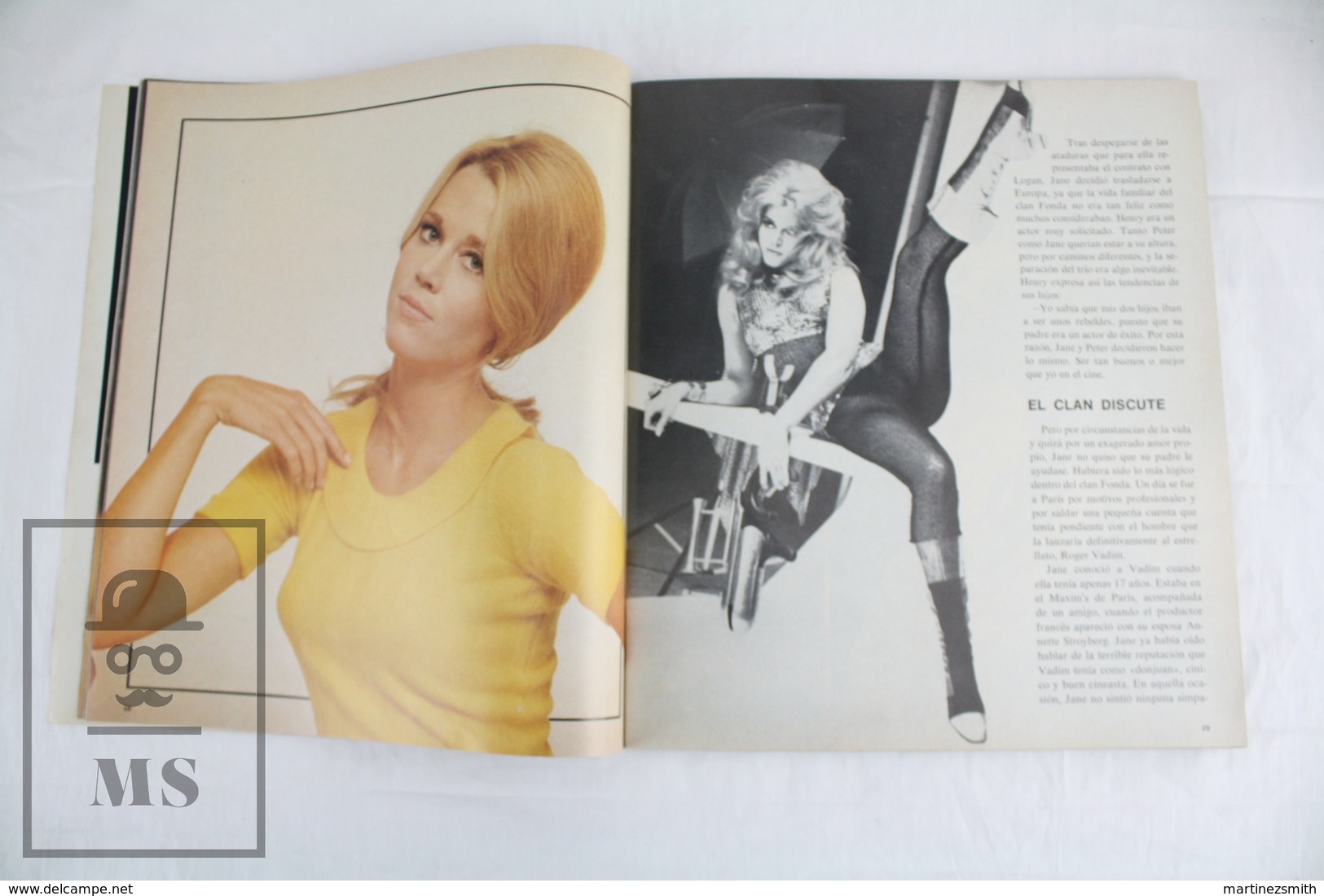 1970's Spanish Secret Life Magazine Dedicated to Jane Fonda Cinema Actress