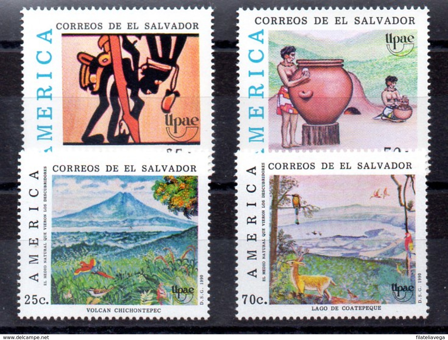 Serie De El Salvador N ºYvert 1059/60+1087/88 ** UPAE - El Salvador