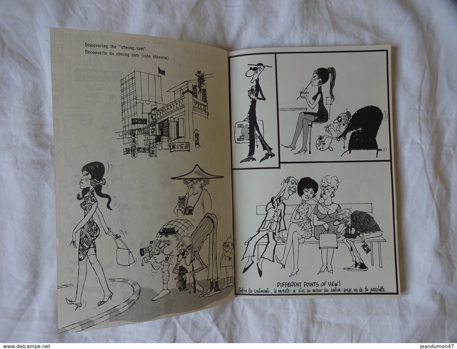 LIVRE DE DESSINS HUMORISTIQUES DE ZABO DEDICACE PAR L'AUTEUR.DE PLUS DE 80 PAGES EN 1979. HONG KONG SWEET & SOUR