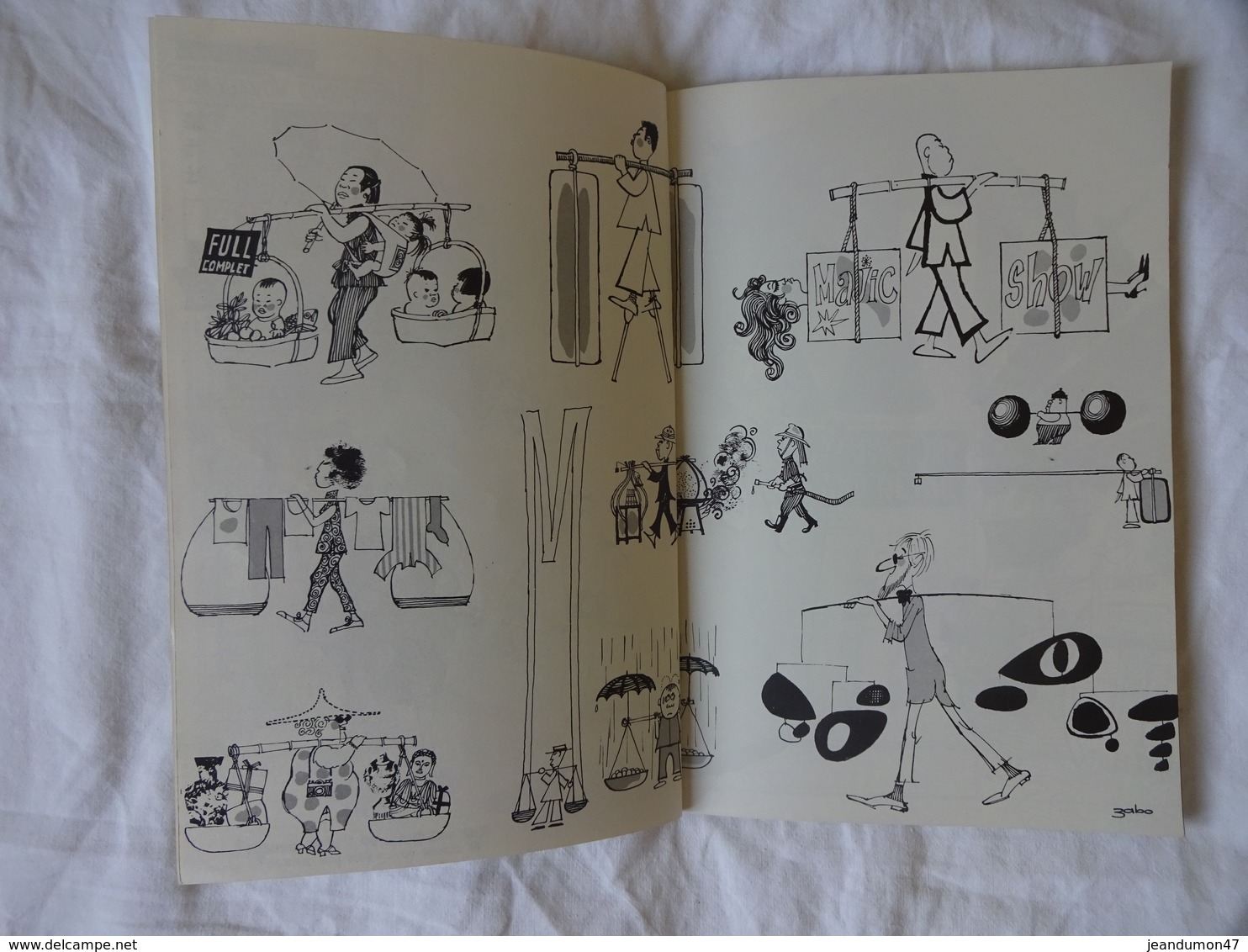 LIVRE DE DESSINS HUMORISTIQUES DE ZABO DEDICACE PAR L'AUTEUR.DE PLUS DE 80 PAGES EN 1979. HONG KONG SWEET & SOUR