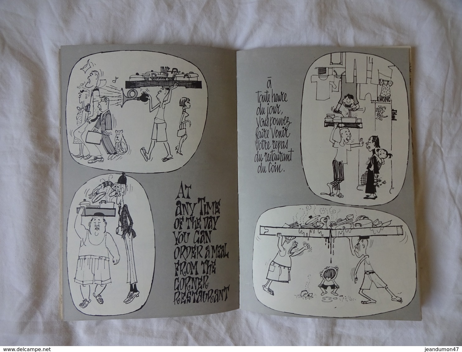 LIVRE DE DESSINS HUMORISTIQUES DE ZABO DEDICACE PAR L'AUTEUR.DE PLUS DE 80 PAGES EN 1979. HONG KONG SWEET & SOUR