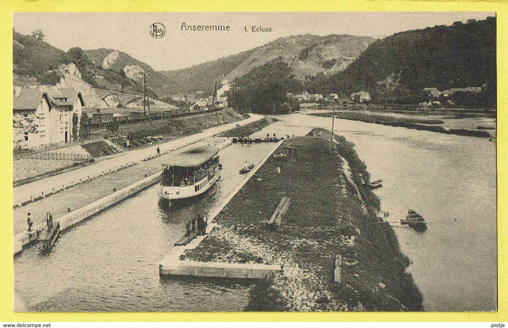 * Anseremme (Dinant - Namur - La Wallonie) * (Nels, Ern Thill) Vallée De La Meuse, écluse, Sluis, Bateau, Boat, Quai - Dinant