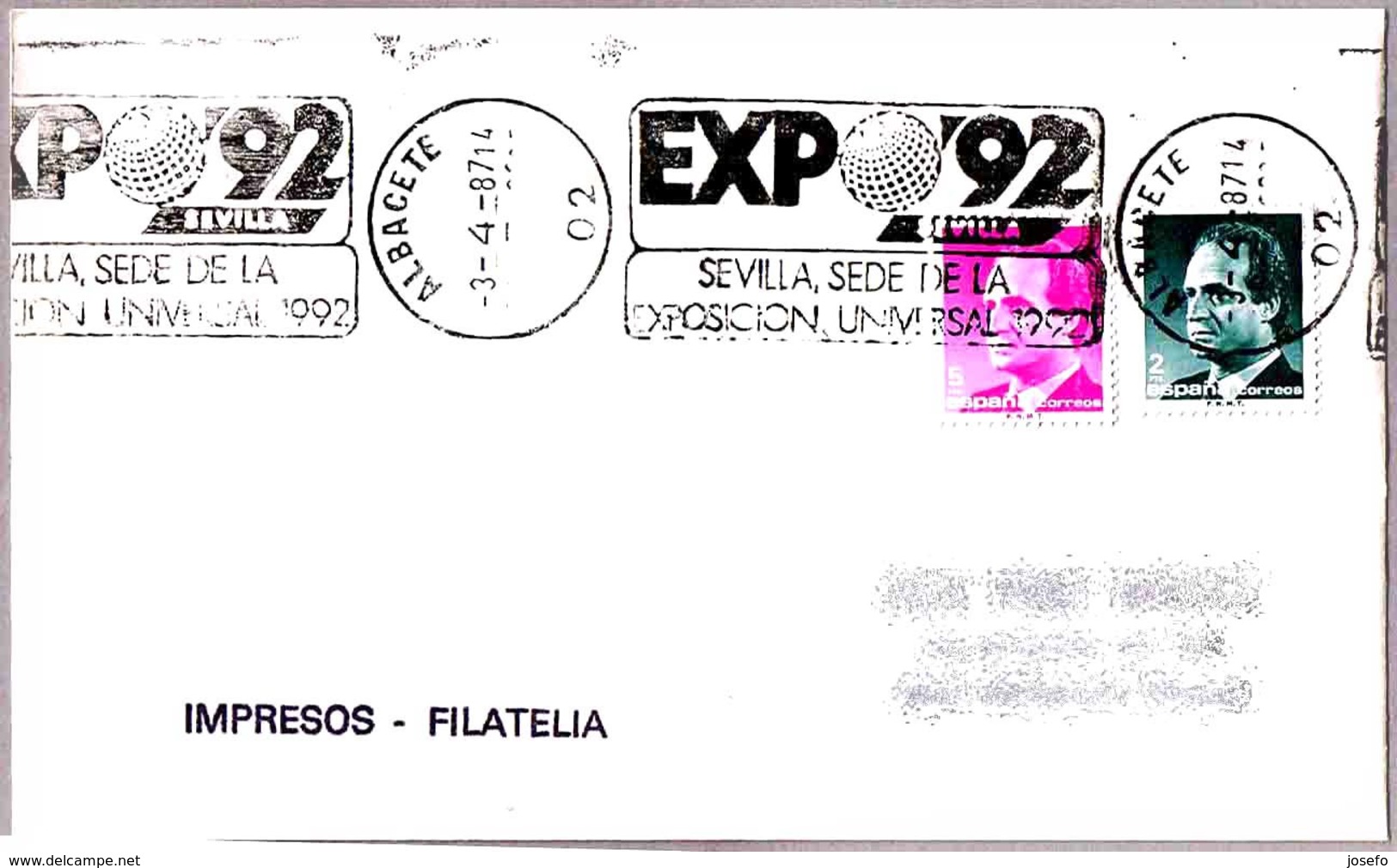 EXPO'92 - SEVILLA. Albacete 1987 - 1992 – Sevilla (Spanien)