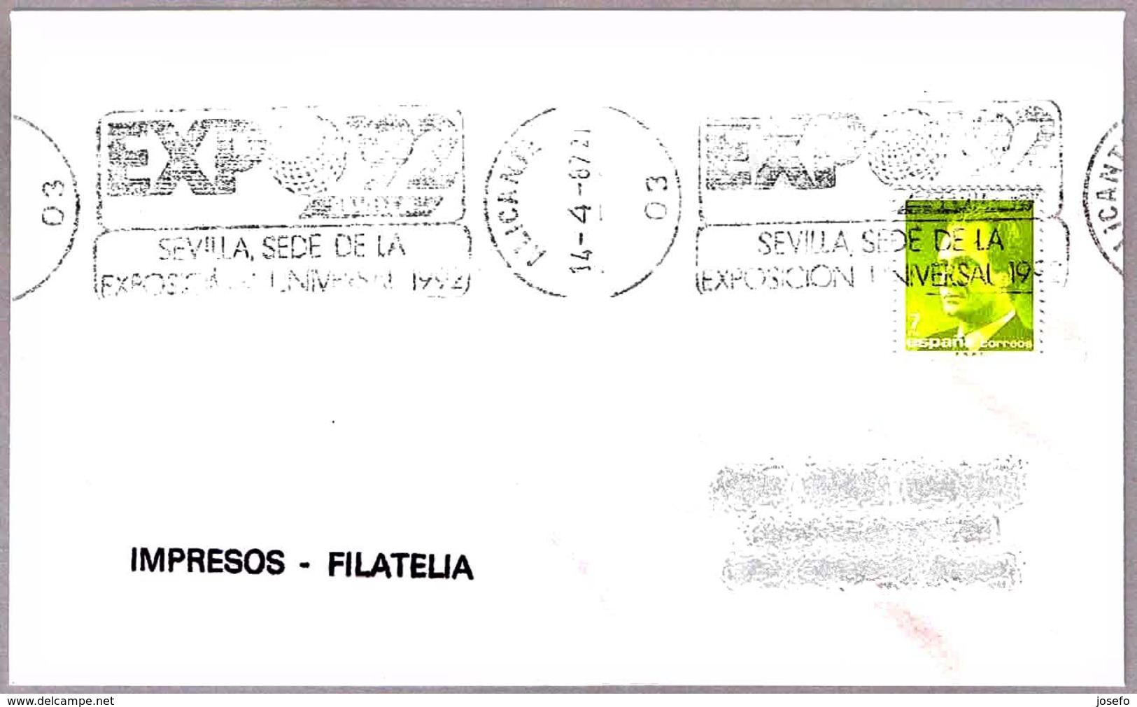EXPO'92 - SEVILLA. Alicante 1987 - 1992 – Sevilla (España)