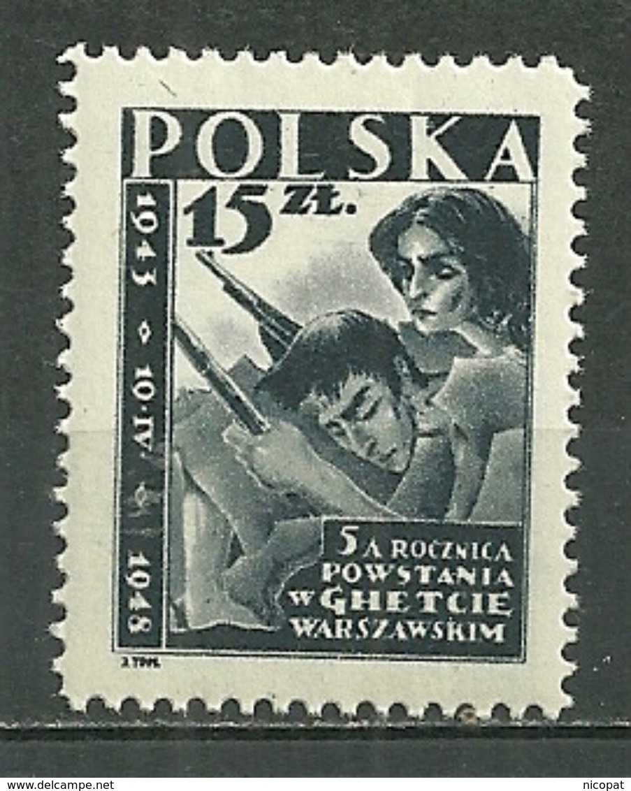 POLAND MNH ** 513 Anniversaire De La Résistance Aux Nazis Du Ghetto De Varsovie, Insurgés, Arme - Ungebraucht