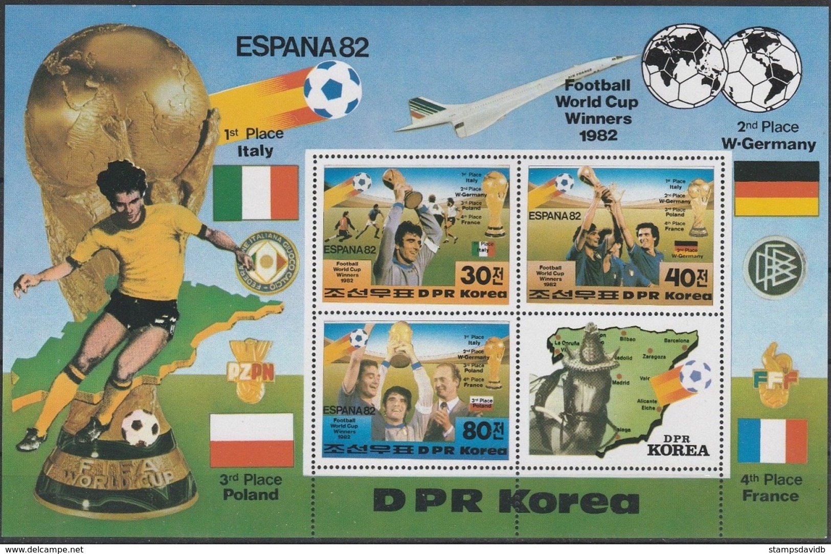 1982	Korea, North	2272-73/B124	1982 World Championship On Football Of Spain	12,00 € - 1982 – Espagne