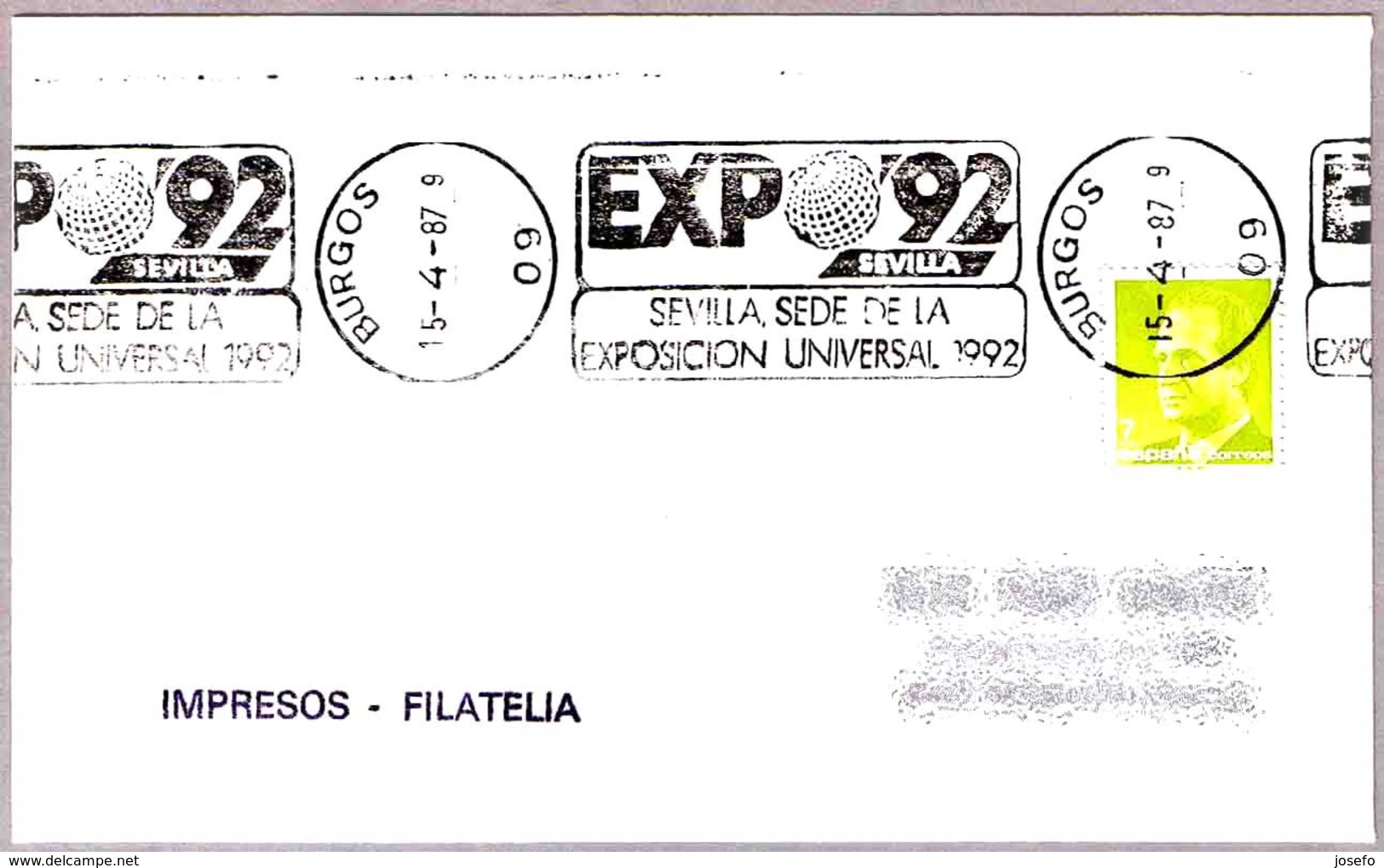 EXPO'92 - SEVILLA. Burgos 1987 - 1992 – Sevilla (España)