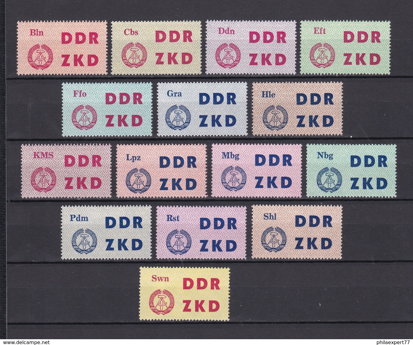 DDR - 1963 - Dienstmarken C - Michel Nr. 1/15 - 30 Euro - Sonstige & Ohne Zuordnung