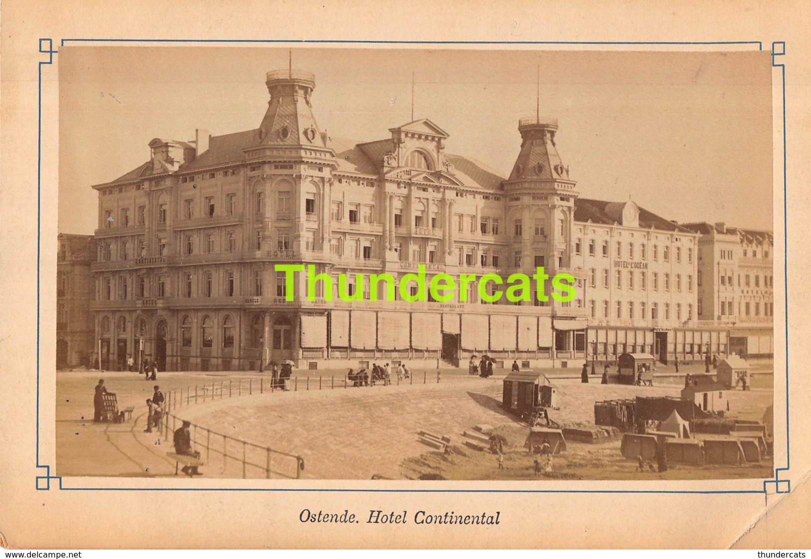 OUDE FOTO +/- 1900 OOSTENDE 20 CM X 14 CM ANCIENNE PHOTO OSTENDE ALBUMINE ALBUMINEE HOTEL CONTINENTAL - Orte