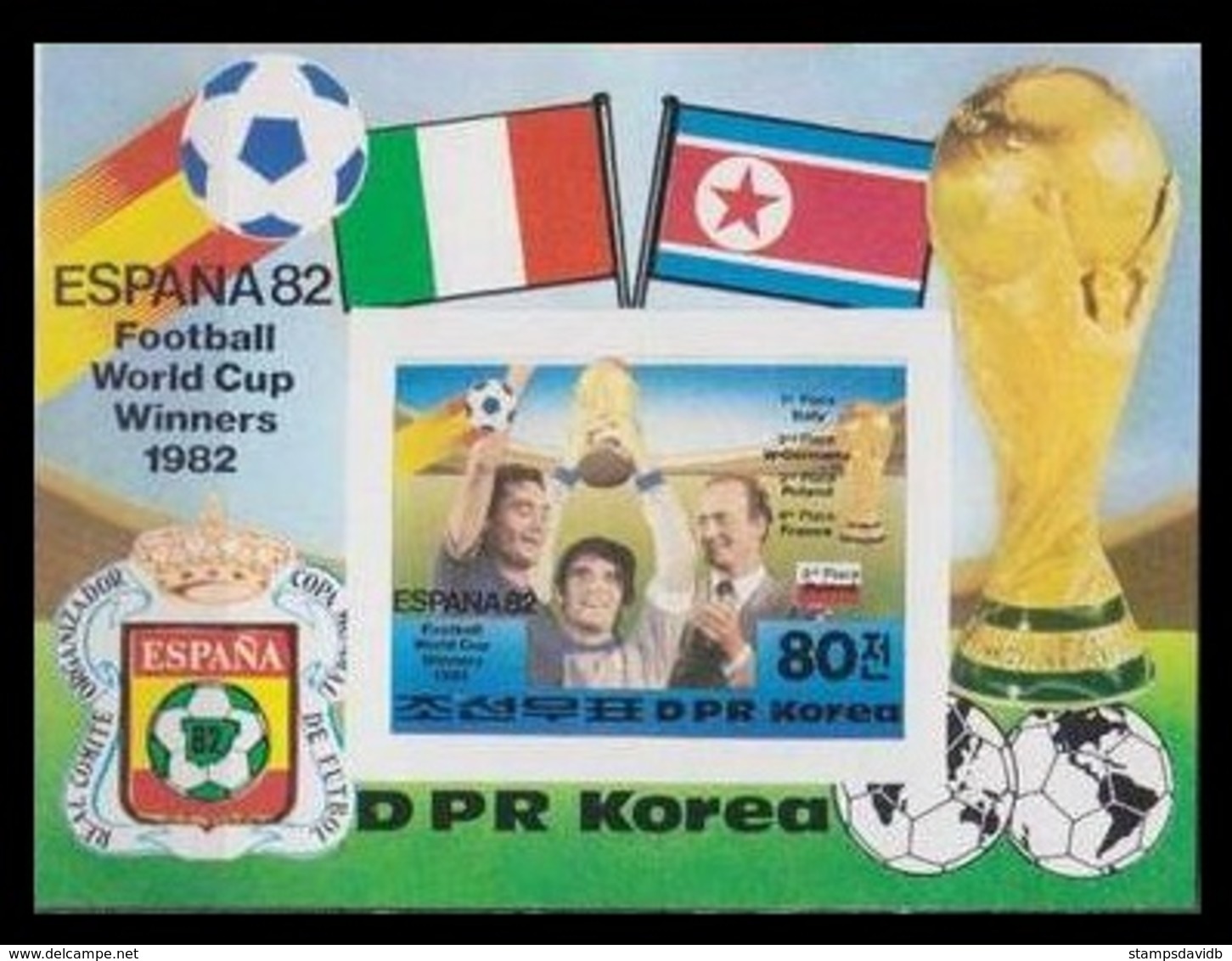 1982	Korea, North	2271/B123b	1982 World Championship On Football Of Spain	13,00 € - 1982 – Espagne