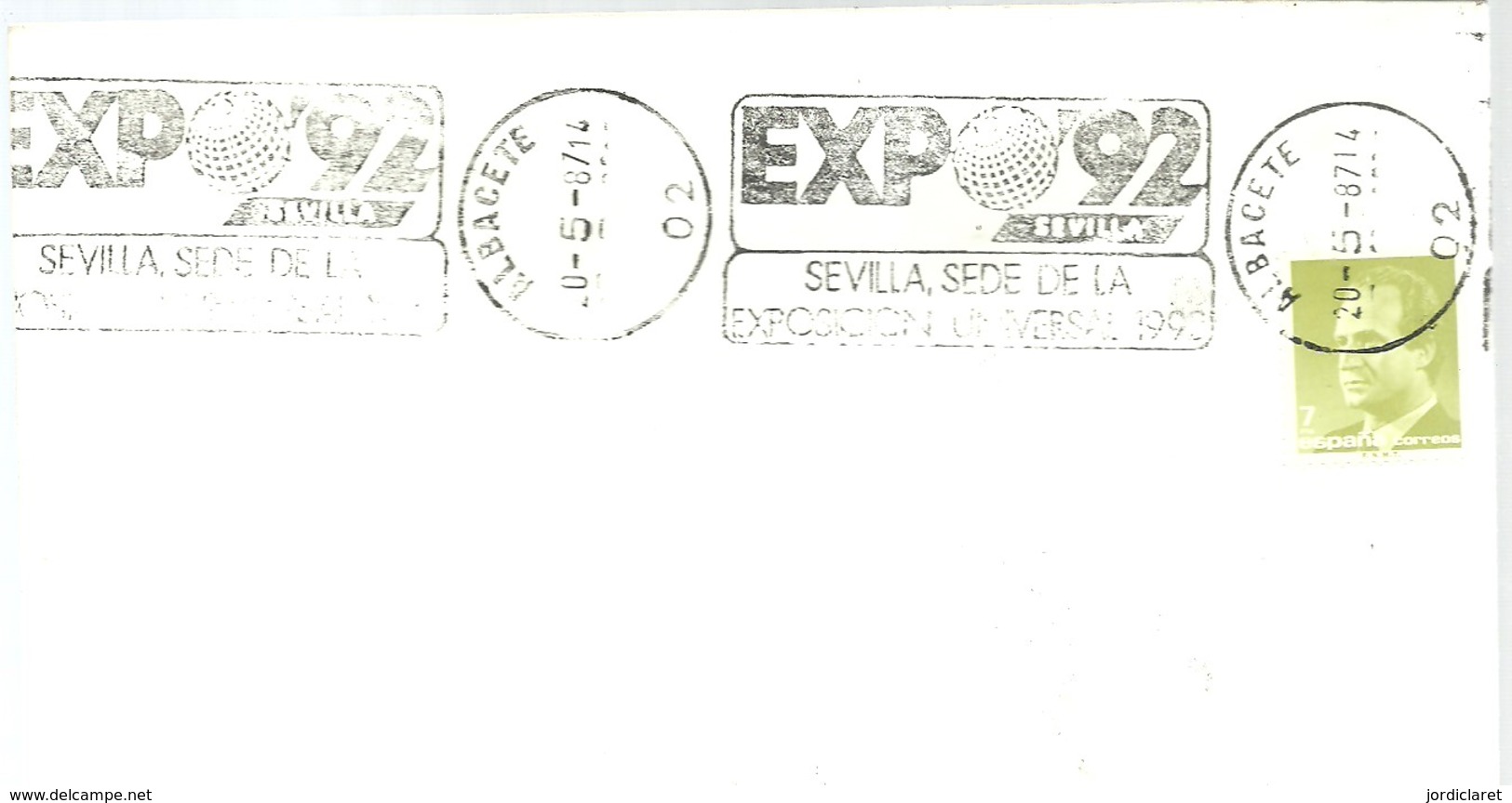 POSTMARKET ESPAÑA  ALBACETE - 1992 – Siviglia (Spagna)