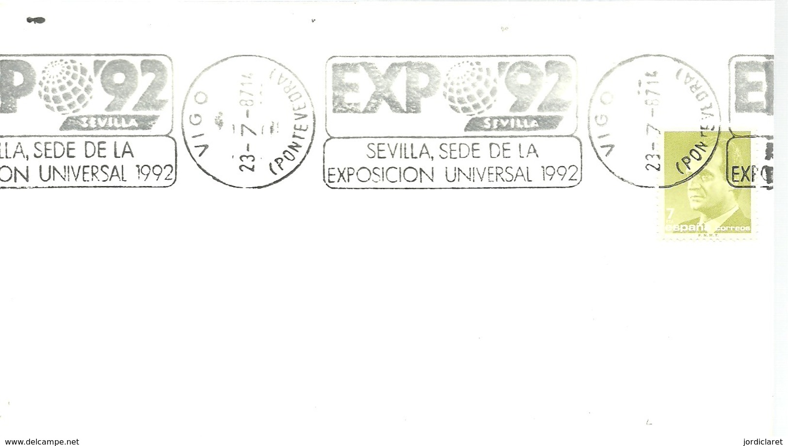 POSTMARKET ESPAÑA  VIGO - 1992 – Séville (Espagne)