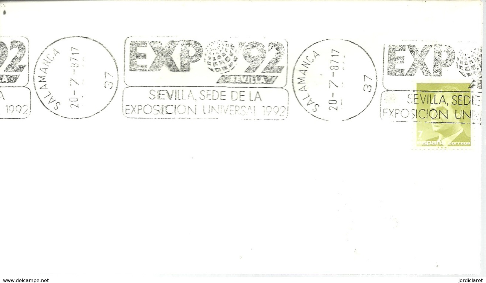 POSTMARKET ESPAÑA  SALAMANCA - 1992 – Séville (Espagne)