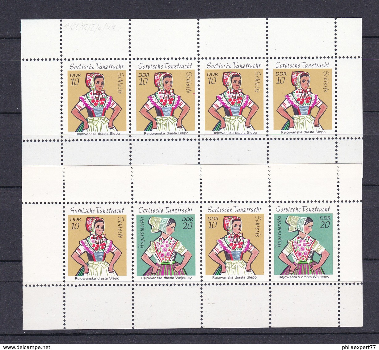 DDR - 1971 - Michel Nr. H-Bl 12/13 - Postfrisch - Markenheftchen