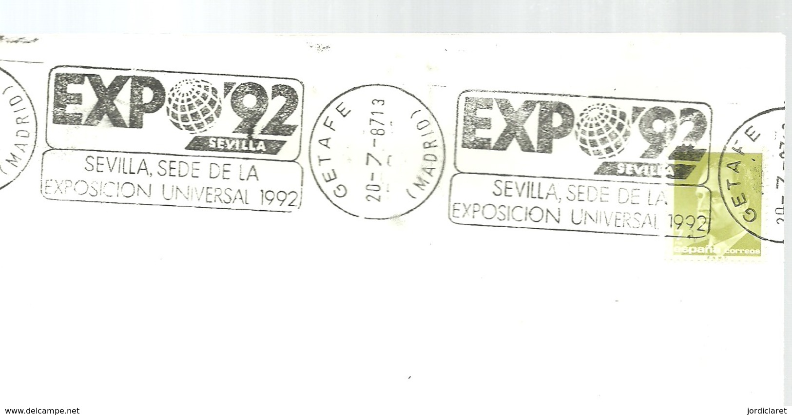 POSTMARKET ESPAÑA  GETAFE - 1992 – Séville (Espagne)