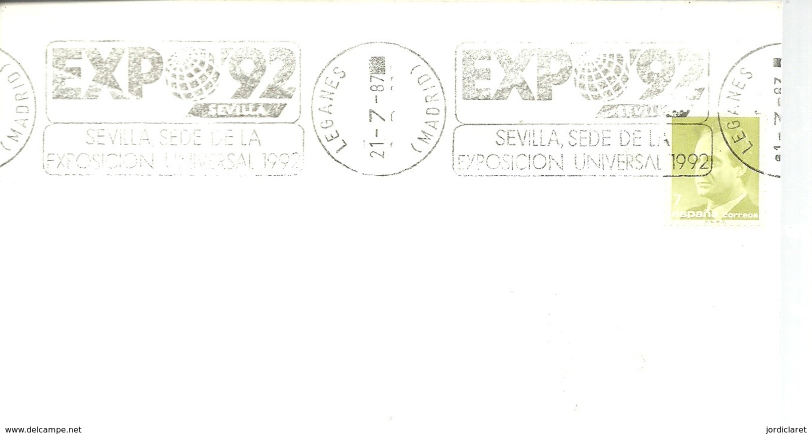 POSTMARKET ESPAÑA  LEGANES - 1992 – Sevilla (Spanje)