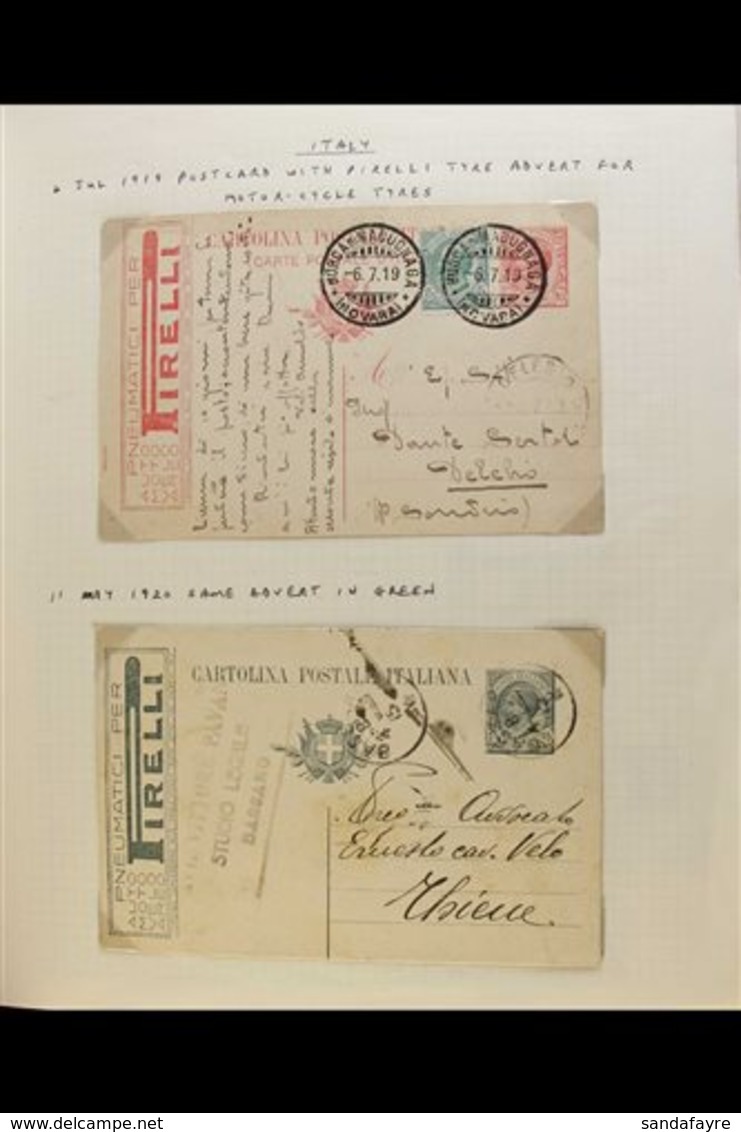 MOTORCYCLING  1919 Onwards, Topical Collection, ALL ITALIAN ITEMS Arranged In Three Albums, Includes Mostly Covers With  - Unclassified