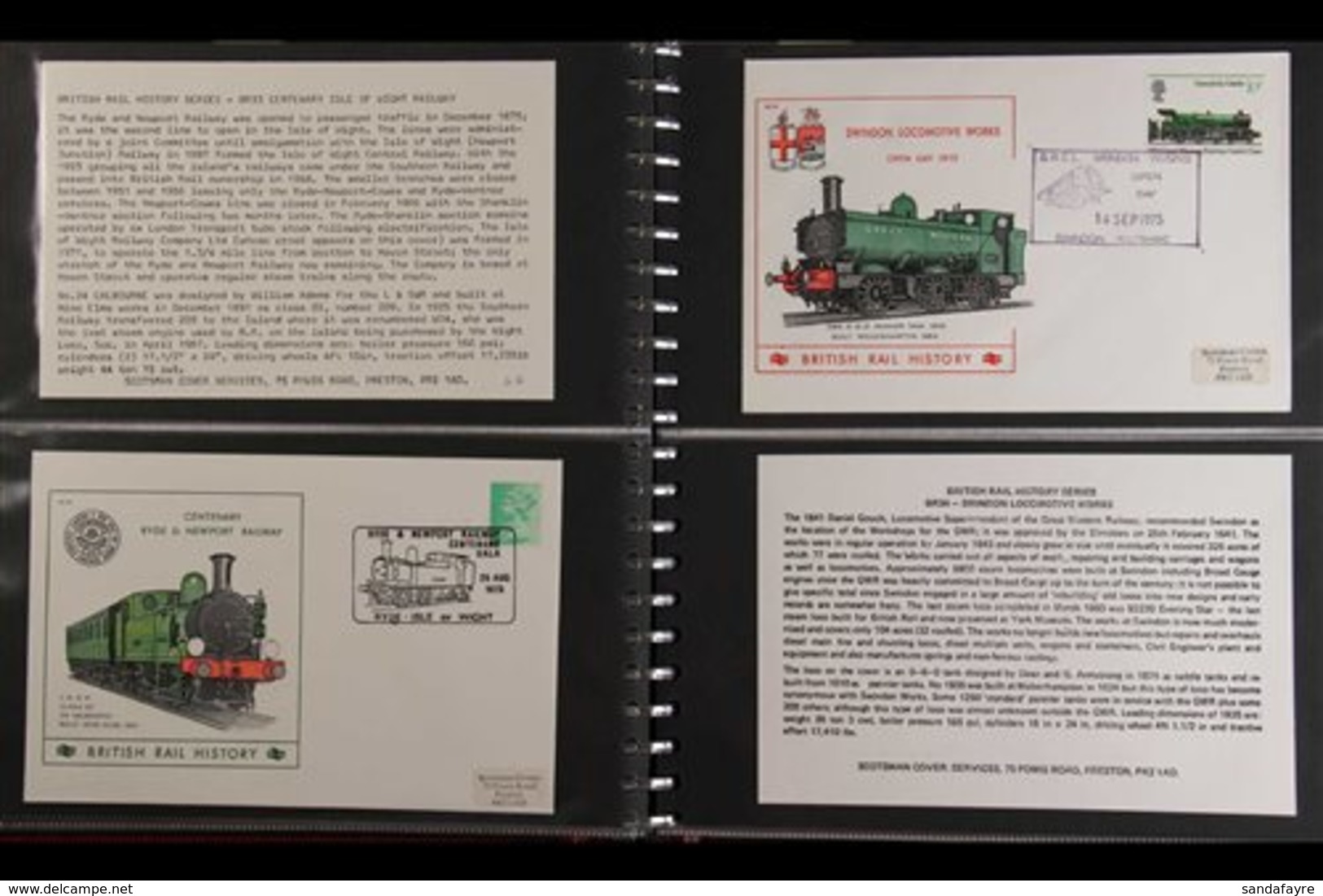 RAILWAYS  1973-78 "British Rail History" Series All Different Collection Of Illustrated Covers In Two Volumes, All Beari - Unclassified