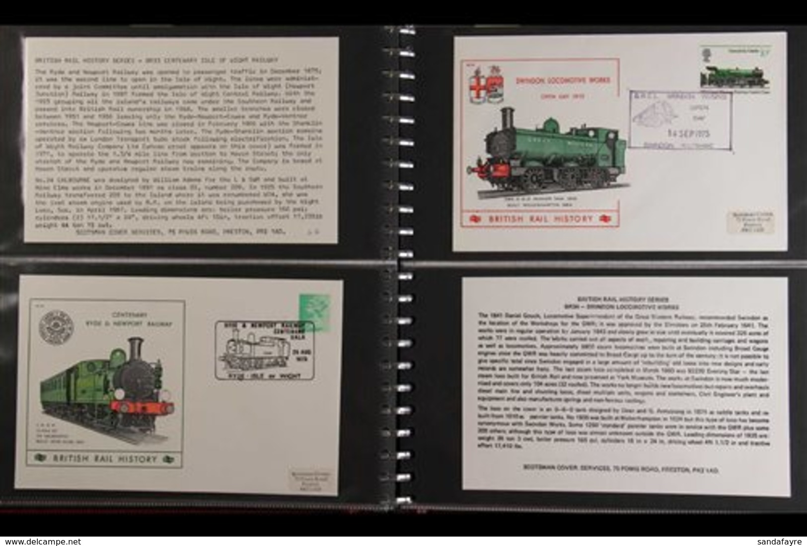 RAILWAYS  1973-78 "British Rail History" Series All Different Collection Of Illustrated Covers In Two Volumes, All Beari - Sin Clasificación