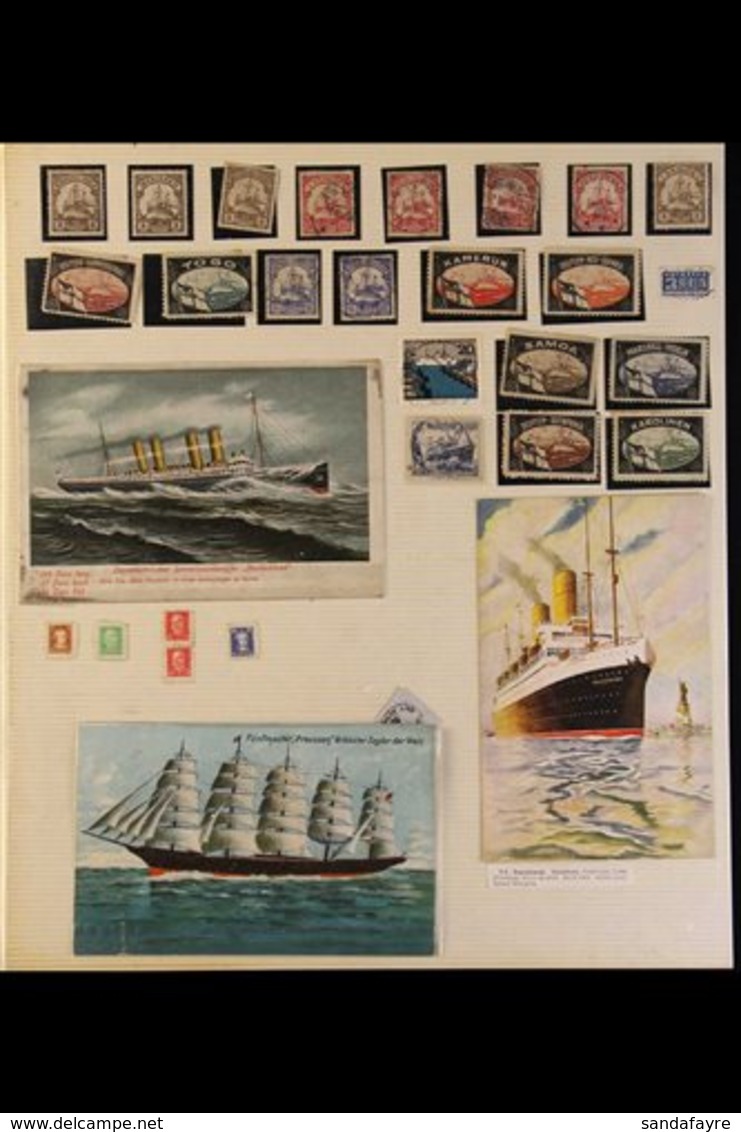 SHIPS ON STAMPS, EPHEMERA, COVERS, POSTCARDS...  A Delightful Collection Of Stamps, Revenue Stamps, Booklets, Cigarette  - Zonder Classificatie
