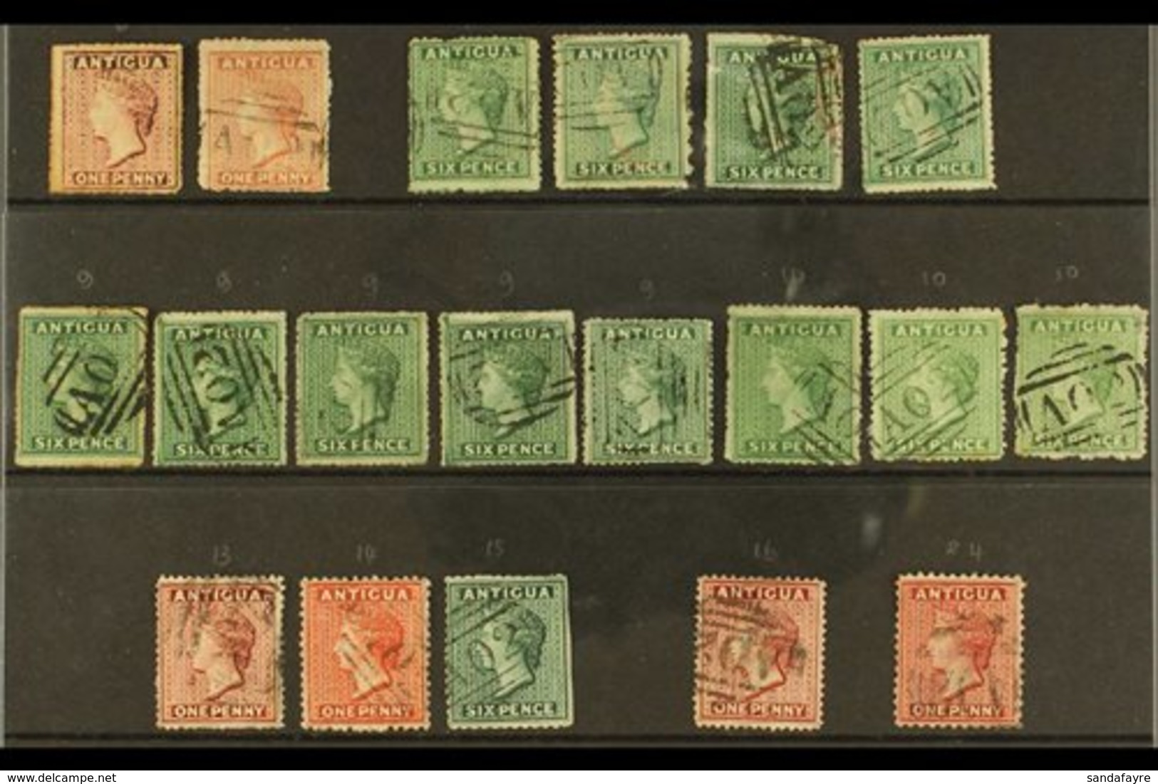 1863-84  Queen Victoria First Types Used Range Of Various 1d And 6d Values, Identified By SG Numbers, Mixed Condition, C - Sonstige & Ohne Zuordnung