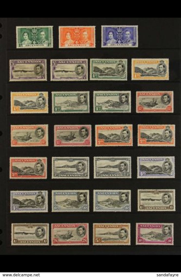 1937-1970 MINT COLLECTION.  A Useful Assembly Presented On Stock Pages That Includes 1938-53 KGVI Pictorial Set Of All V - Ascensión