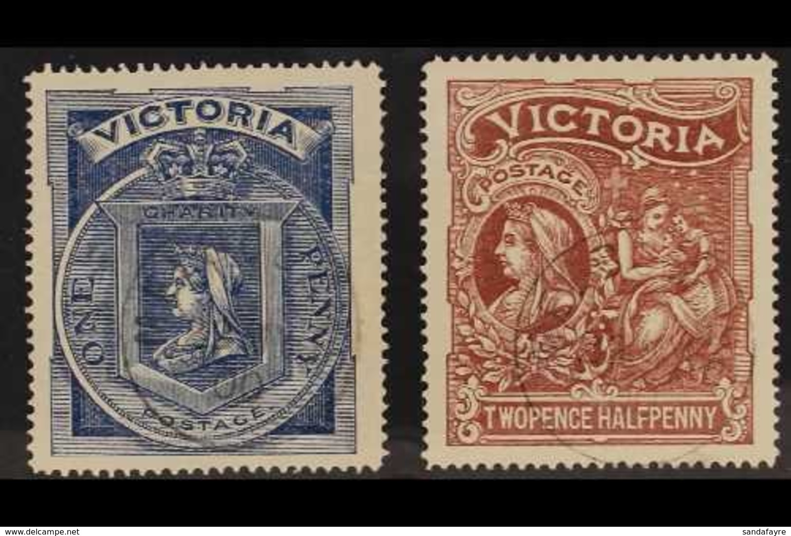 VICTORIA  1897 Jubilee And Hospital Charity Complete Set, SG 353/54, Superb Cds Used, Fresh. (2 Stamps) For More Images, - Autres & Non Classés