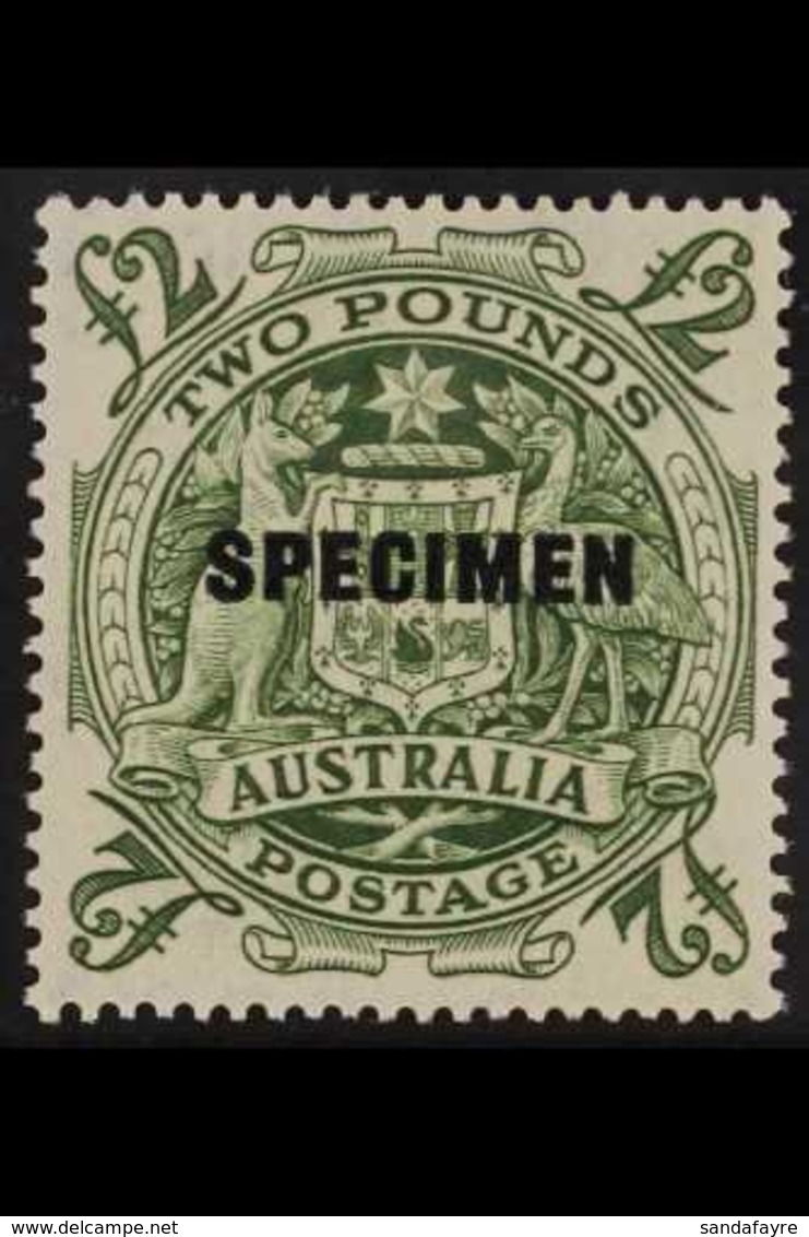 1948  £2 Green "Arms"  SG 224d, Ovptd "Specimen", Fine Never Hinged Mint. For More Images, Please Visit Http://www.sanda - Other & Unclassified