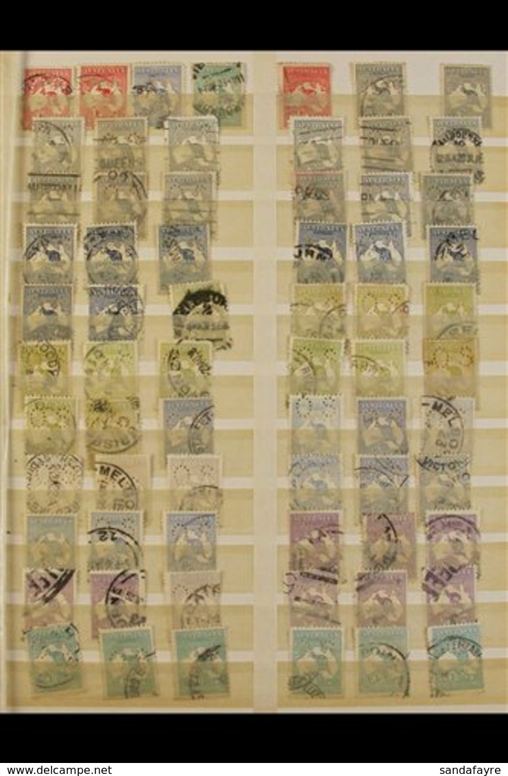 OFFICIALS USED ACCUMULATION CAT £2250+  Useful Looking Lot, We See Roos All Values To 5s, Mostly Narrow Crown Watermark, - Other & Unclassified