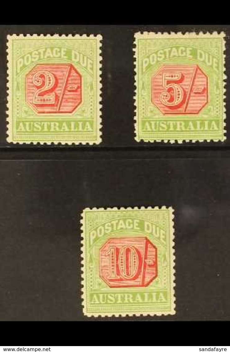POSTAGE DUE  1909-10 High Values Trio Including 2s, 5s & 10s, SG D70/72, Fine Mint (3 Stamps) For More Images, Please Vi - Altri & Non Classificati
