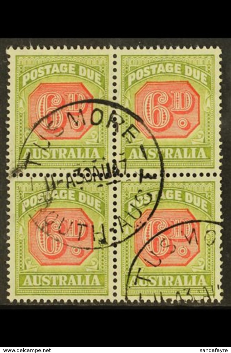 POSTAGE DUES  1938 6d Carmine And Green, SG D117, Fine Used Block Of 4. For More Images, Please Visit Http://www.sandafa - Otros & Sin Clasificación