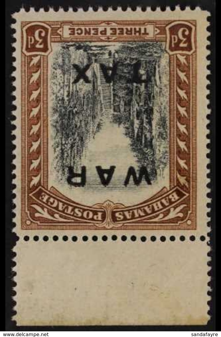 1919  (July) 3d Black & Brown "WAR TAX" Overprint With WATERMARK INVERTED AND REVERSED Variety, SG 105y, Never Hinged Mi - Autres & Non Classés