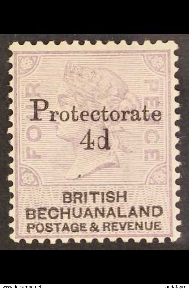 1888  4d On 4d Lilac & Black "Protectorate" Overprinted, SG 44, Fine Mint For More Images, Please Visit Http://www.sanda - Otros & Sin Clasificación