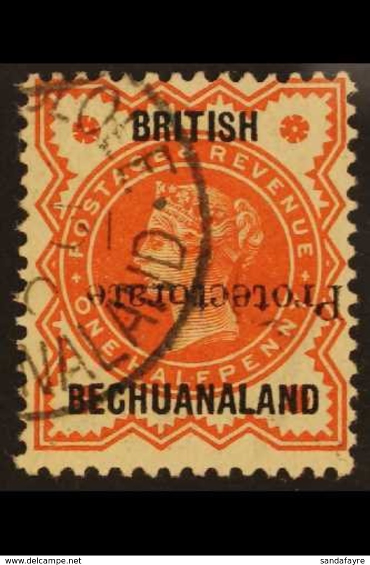 1890  ½d Vermilion, 15mm Ovpt, Variety "inverted", SG 54a, Very Fine Used. For More Images, Please Visit Http://www.sand - Otros & Sin Clasificación