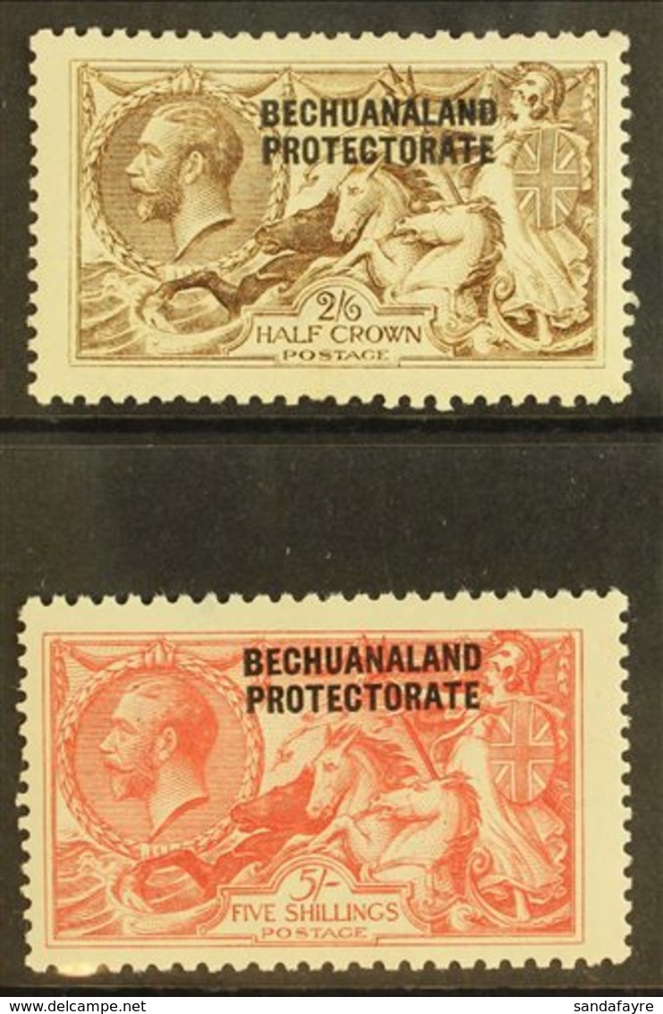 1914-15  2s 6d Deep Sepia And 5s Rose Carmine Waterlow Seahorses, SG 83/4, Very Fine Mint. (2 Stamps) For More Images, P - Other & Unclassified