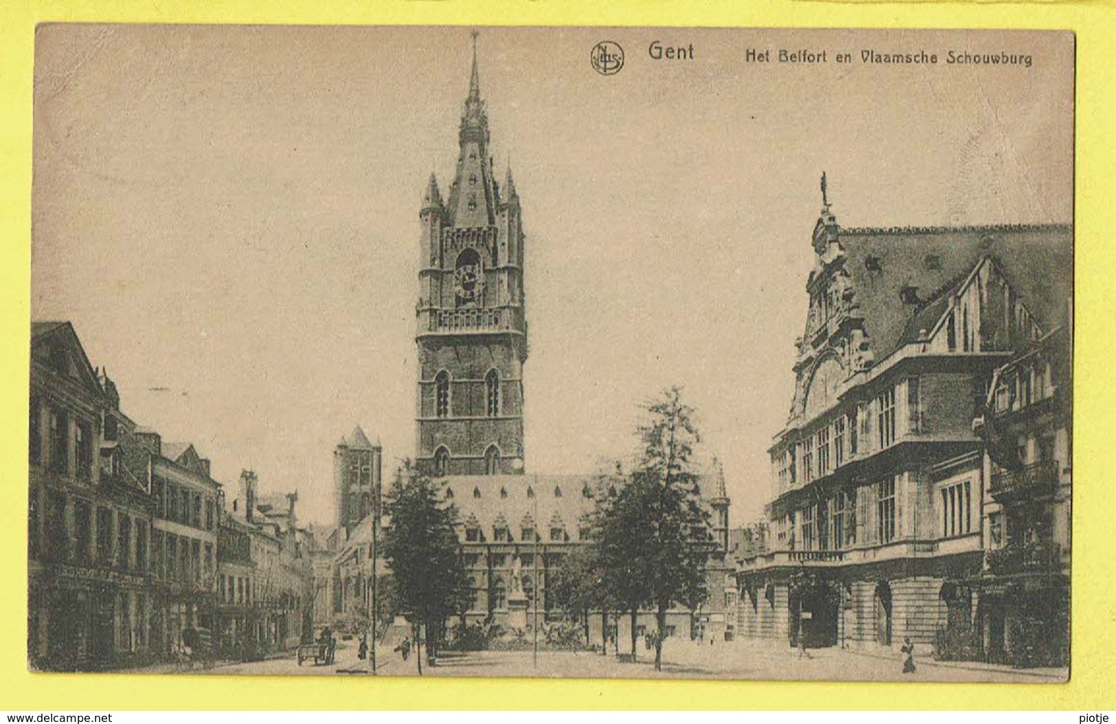 * Gent - Gand (Oost Vlaanderen) * (Nels, Reeks 3, Nr 22) Belfort En Vlaamse Schouwburg, Théatre Flamand, Belfroi, Rare - Gent