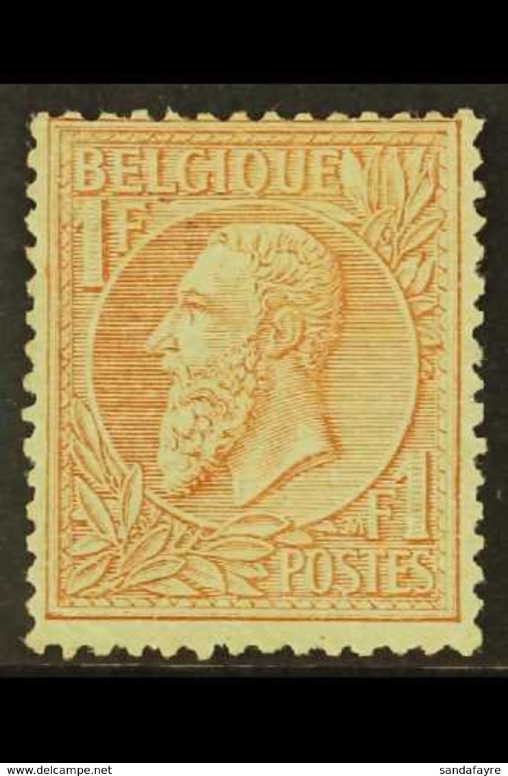 1884-91  1f Red-brown On Green King (SG 76, COB 51, Michel 46), Mint, Small Corner Creases, Fresh, Cat £1,300. For More  - Andere & Zonder Classificatie