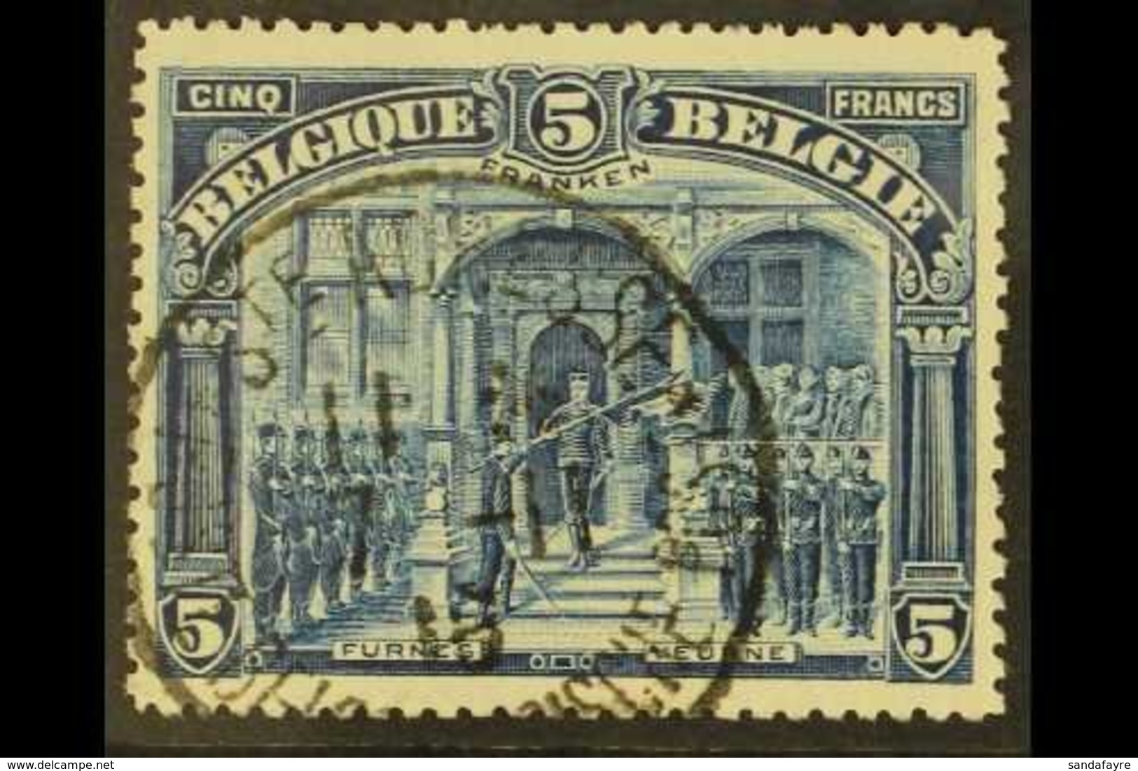 1915  5f Deep Blue 'FRANKEN' Perf 14 (SG 193, COB 147, Michel 127 A), Very Fine Cds Used, Fresh. For More Images, Please - Autres & Non Classés