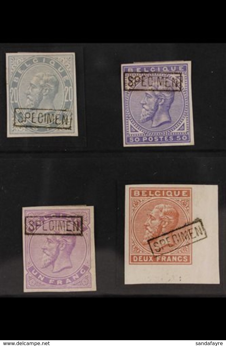 SPECIMENS  1883 20c, 50c, 1fr And 2fr Imperf Ovptd Boxed "Specimen", Very Fine Mint. (4 Stamps) For More Images, Please  - Altri & Non Classificati