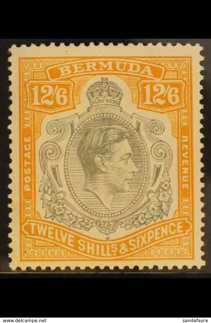 1938 KEY PLATE  12s.6d Grey And Brownish Orange, SG 120a, Fine Mint, For More Images, Please Visit Http://www.sandafayre - Bermudes