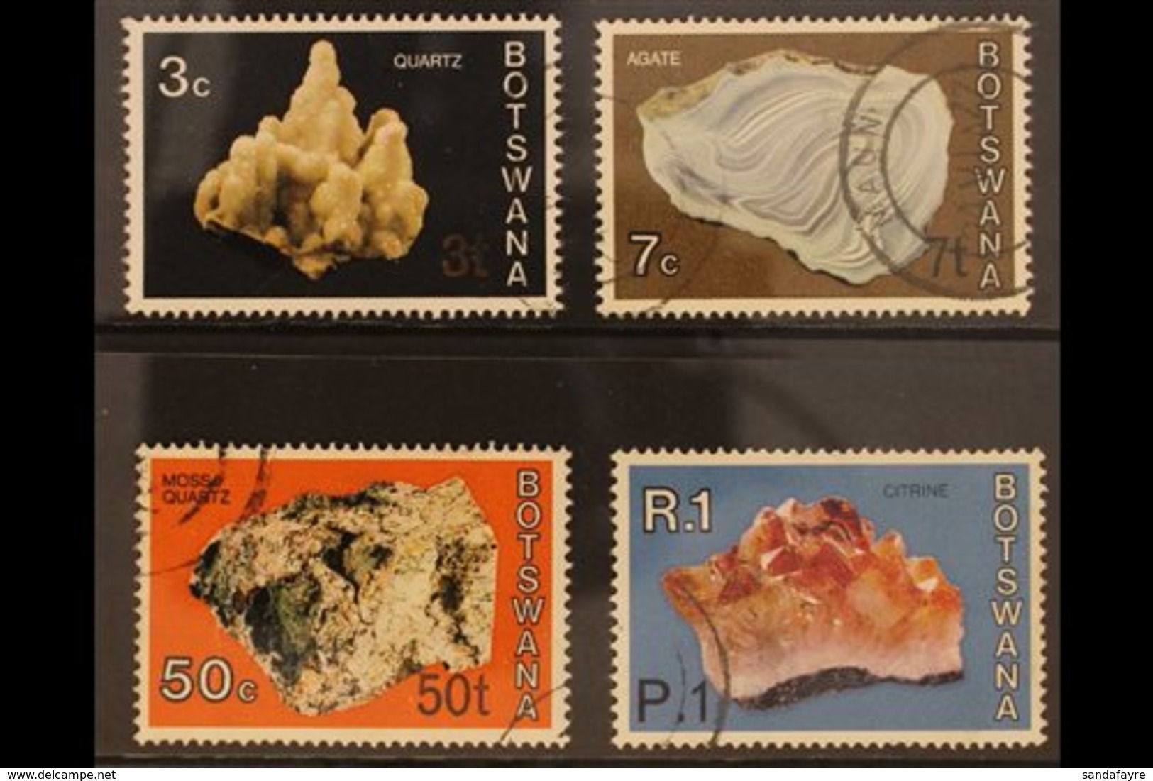 1976-7  3t On 3c, 7t On 7c, 50t On 50c Surcharges At Bottom Right & 1p On1r Surch. At Bottom Left, SG 369a, 372a, 378/9a - Botswana (1966-...)