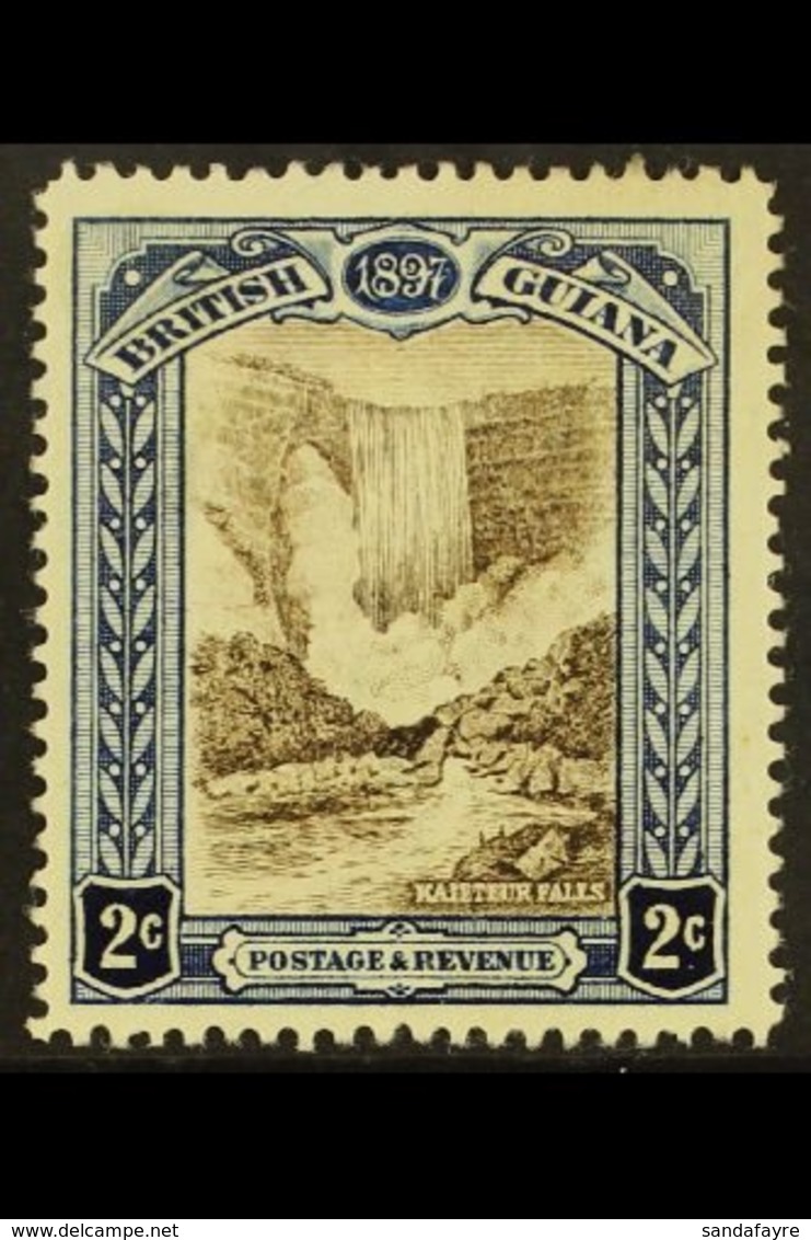 1898  2c Brown & Indigo Jubilee WATERMARK REVERSED Variety, SG 217x, Fine Mint, Fresh. For More Images, Please Visit Htt - Guayana Británica (...-1966)